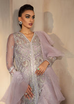 Lilac Embroidered Organza & Raw Silk Lehenga (3-Piece) - Image 6