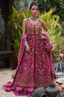 Magenta Purple Embellished Net Organza Kalidar Lehenga (3-Piece) - Image 3