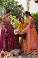 Magenta Purple Embellished Net Organza Kalidar Lehenga (3-Piece) - Image 8