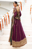 Charisma Purple Zardozi Raw Silk Lehnga Choli (3-Piece) - Image 10