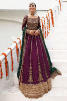 Charisma Purple Zardozi Raw Silk Lehnga Choli (3-Piece) - Image 2