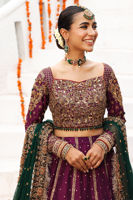 Charisma Purple Zardozi Raw Silk Lehnga Choli (3-Piece) - Image 4