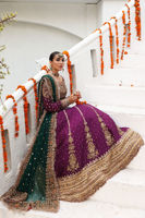 Charisma Purple Zardozi Raw Silk Lehnga Choli (3-Piece) - Image 6