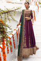 Charisma Purple Zardozi Raw Silk Lehnga Choli (3-Piece) - Image 8