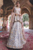 Pakistani Lilac Embroidered Tissue Peplum Bridal Lehenga (3-Piece) - Image 2