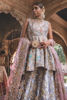 Pakistani Lilac Embroidered Tissue Peplum Bridal Lehenga (3-Piece) - Image 3