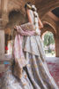 Pakistani Lilac Embroidered Tissue Peplum Bridal Lehenga (3-Piece) - Image 4