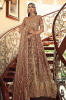 Lilac Embellished Tissue Lehenga Gown (3-Piece) - Image 2