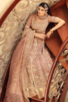 Lilac Embellished Tissue Lehenga Gown (3-Piece) - Image 5