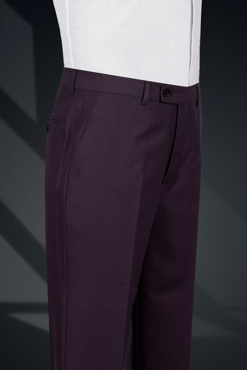 Dark Purple Italian Fabric Double-Breasted Suit (2-Piece) - Image 4