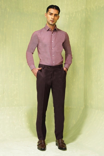 Deep Purple Hand-Stitched Terry Rayon Suit (2-Piece) - Image 5