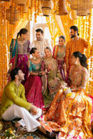 Deep Plum Zardozi Silk Pishwas Dress (2-Piece) - Image 19