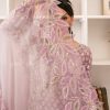 Lilac Resham & Swarovski Embroidered Chiffon Kameez (3-Piece) - Image 3
