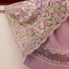 Lilac Resham & Swarovski Embroidered Chiffon Kameez (3-Piece) - Image 5