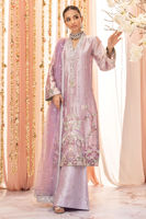 Pakistani Lilac Zardozi Embroidered Lame Salwar Kameez (3-Piece) - Image 1
