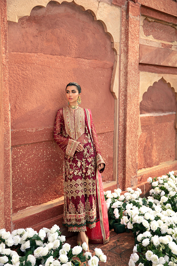 Plum Hand-Embellished Net Salwar Kameez (3-Piece) - Image 5