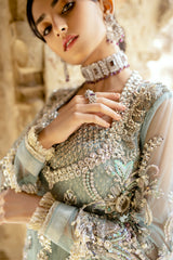 Lilac 3D Embellished Organza Long Shirt (3-Piece) - Image 4