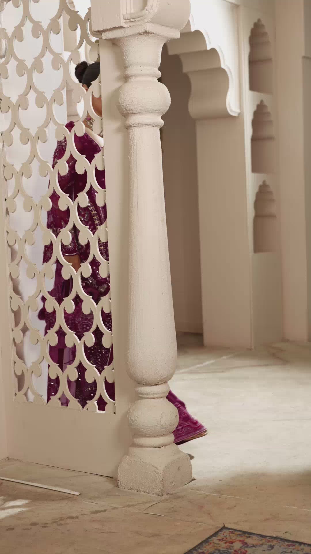 Violet Crystal & Pearl Organza Jacket Set (3-Piece) - Image 7