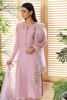 Lilac Hand-Embellished Organza & Silk Salwar Kameez (3-Piece) - Image 3