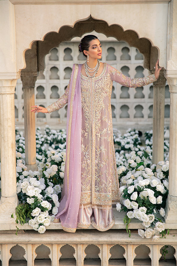 Lilac Embellished Organza Salwar Kameez (3-Piece) - Image 1