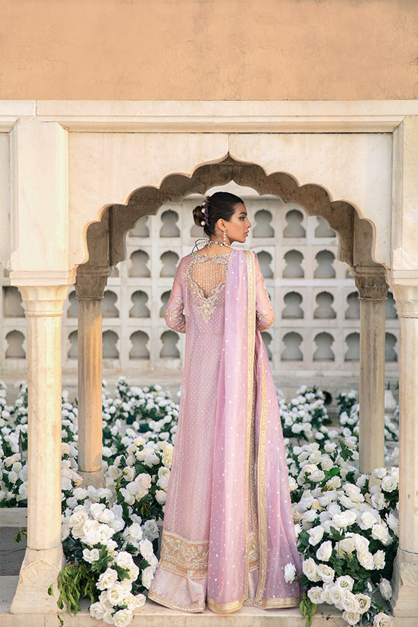 Lilac Embellished Organza Salwar Kameez (3-Piece) - Image 3