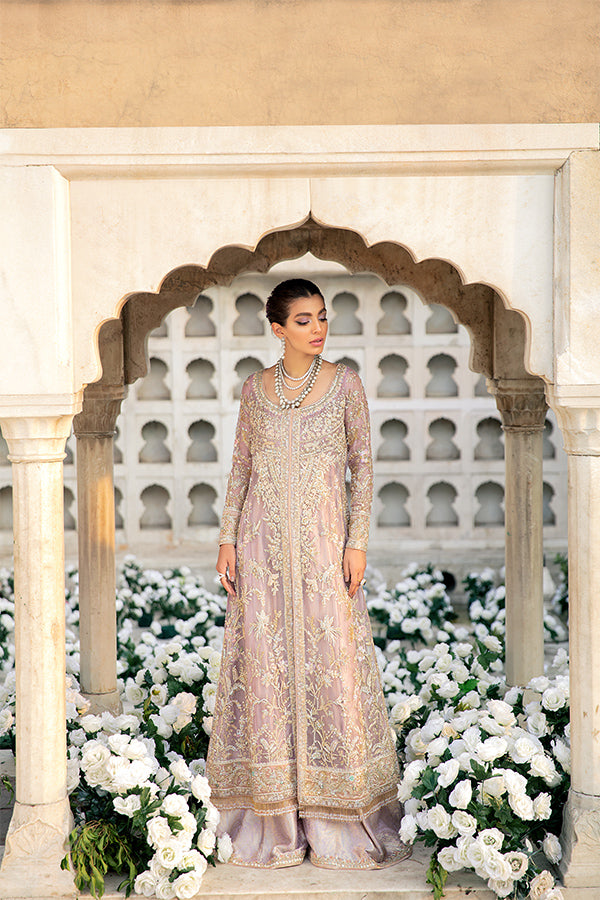Lilac Embellished Organza Salwar Kameez (3-Piece) - Image 5
