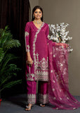 Purple Embroidered Silk 3-Piece Suit - Image 2