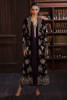 Pakistani Plum Embellished Velvet Long Jacket Set (3-Piece) - Image 2