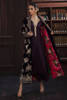 Pakistani Plum Embellished Velvet Long Jacket Set (3-Piece) - Image 5
