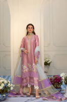 Lilac Zari Net Salwar Kameez (3-Piece) - Image 2