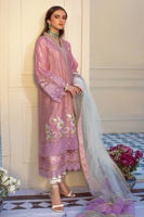 Lilac Zari Net Salwar Kameez (3-Piece) - Image 3