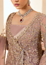 Lilac Embellished Net Sharara Set (3-Piece) - Image 4