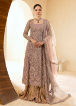 Lilac Embellished Net Sharara Set (3-Piece) - Image 6