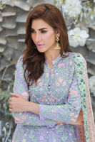Pakistani Lavender Embroidered Messuri Sharara Set (3-Piece) - Image 3
