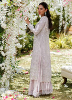 Lavender Hand-Embellished Net Organza Sharara (3-Piece) - Image 5