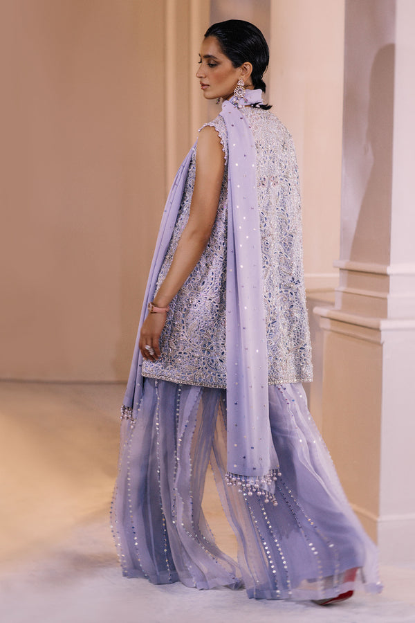 Lilac Broderie Anglaise Georgette Sharara (3-Piece) - Image 6