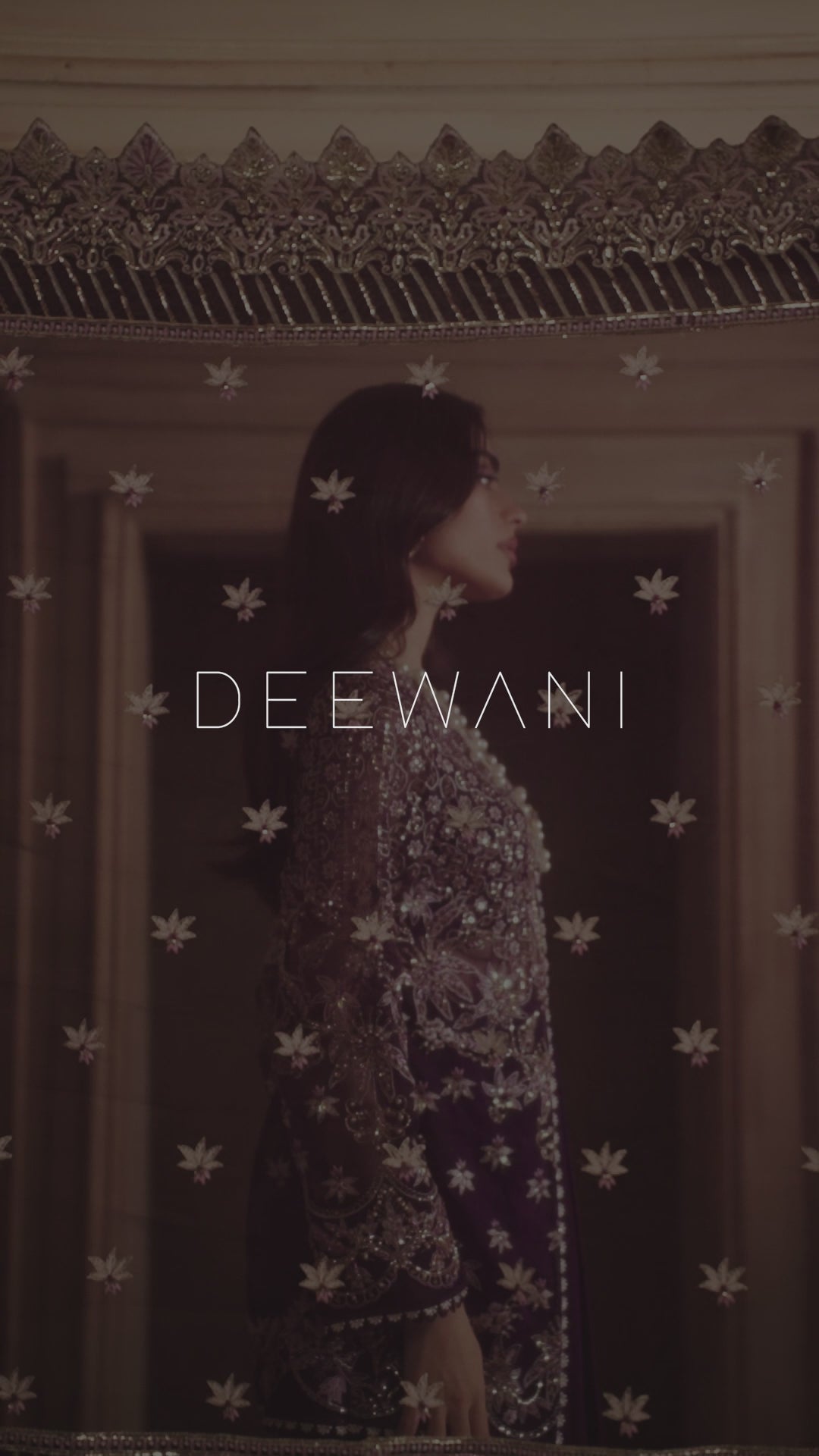 Pakistani Deep Plum Hand-Embellished Organza Sharara (3-Piece) - Image 5