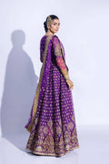 Pakistani Purple Zardozi Net & Silk Sharara (3-Piece) - Image 11