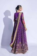 Pakistani Purple Zardozi Net & Silk Sharara (3-Piece) - Image 12