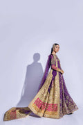 Pakistani Purple Zardozi Net & Silk Sharara (3-Piece) - Image 13