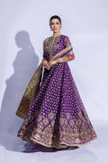 Pakistani Purple Zardozi Net & Silk Sharara (3-Piece) - Image 7