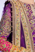 Pakistani Purple Zardozi Net & Silk Sharara (3-Piece) - Image 9