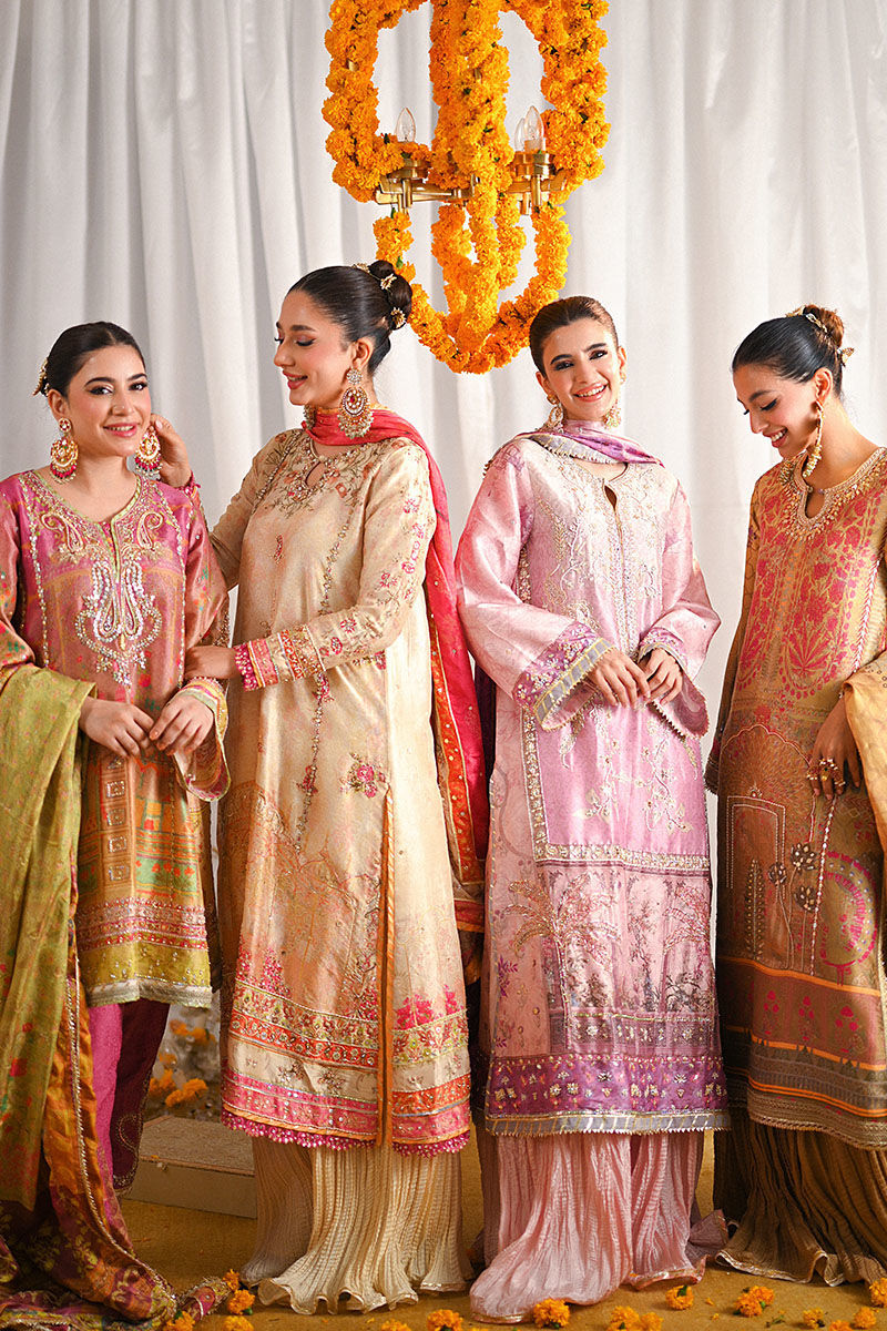 Lilac Embroidered Silk-Blend Sharara Set (3-Piece) - Image 8