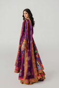 Purple Printed Lawn Anarkali Gharara (3-Piece) - Image 8