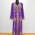 Purple Beaded Georgette Moroccan Kaftan (2-Piece) - Image 2