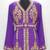 Purple Beaded Georgette Moroccan Kaftan (2-Piece) - Image 3