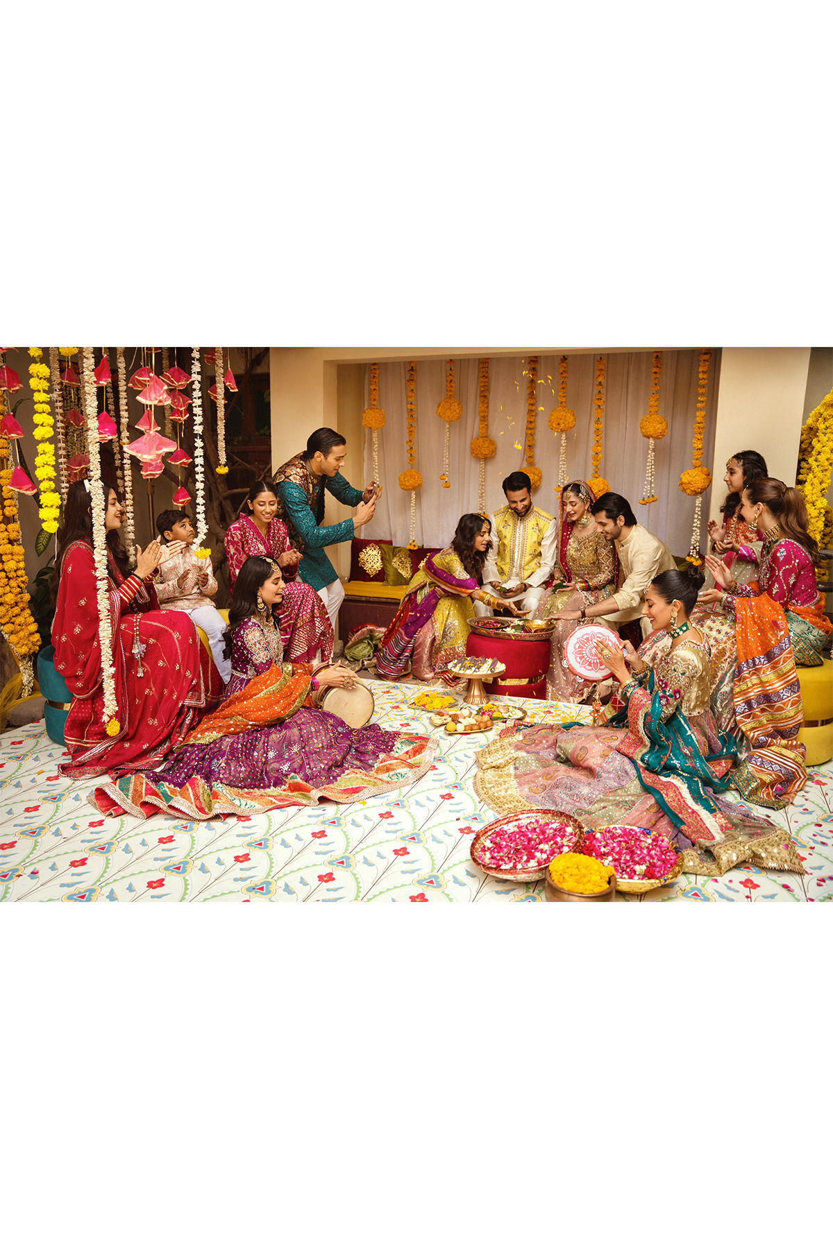 Plum Embroidered Silk Net Kalidar (2-Piece) - Image 10