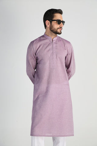 Light Purple Cotton Kurta (2-Piece) - Image 2