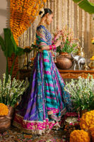 Violet Zardozi Silk-Blend Lehenga (3-Piece) - Image 10