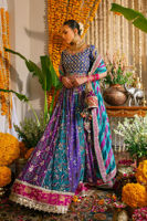 Violet Zardozi Silk-Blend Lehenga (3-Piece) - Image 4